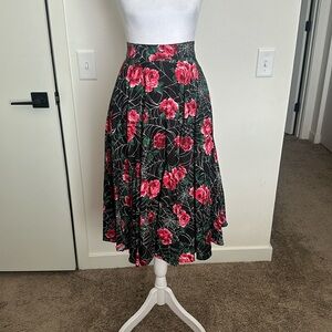 Vixen spiderwebs and roses circle skirt